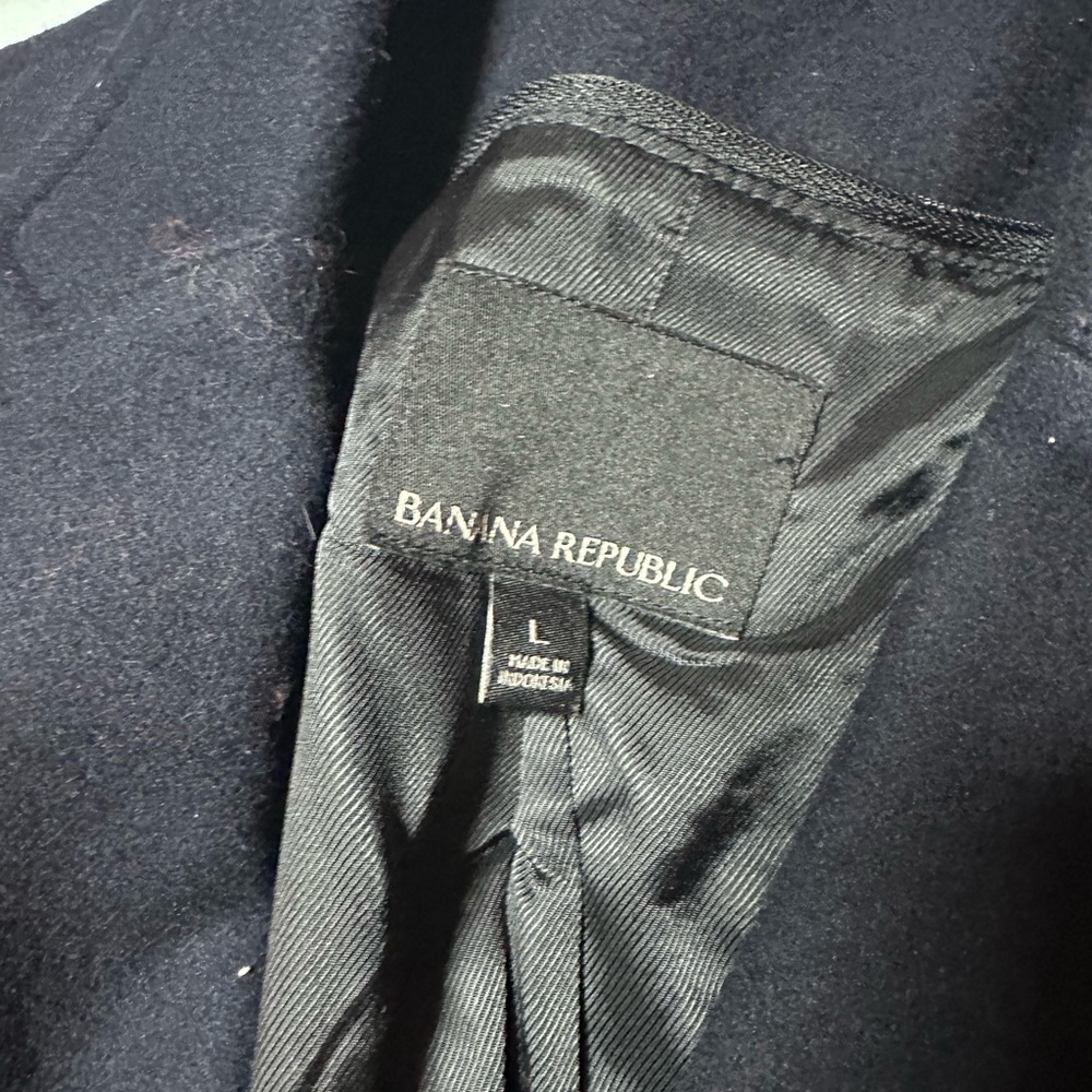 Banana Republic Navy Blue Men's Coat - Picture 8 of 14